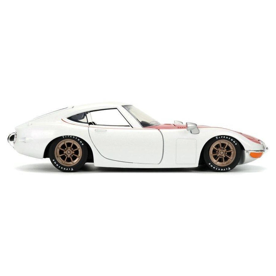 Jada Pink Slips 1967 Toyota 2000GT Die-cast Car (1:24, Red/White)