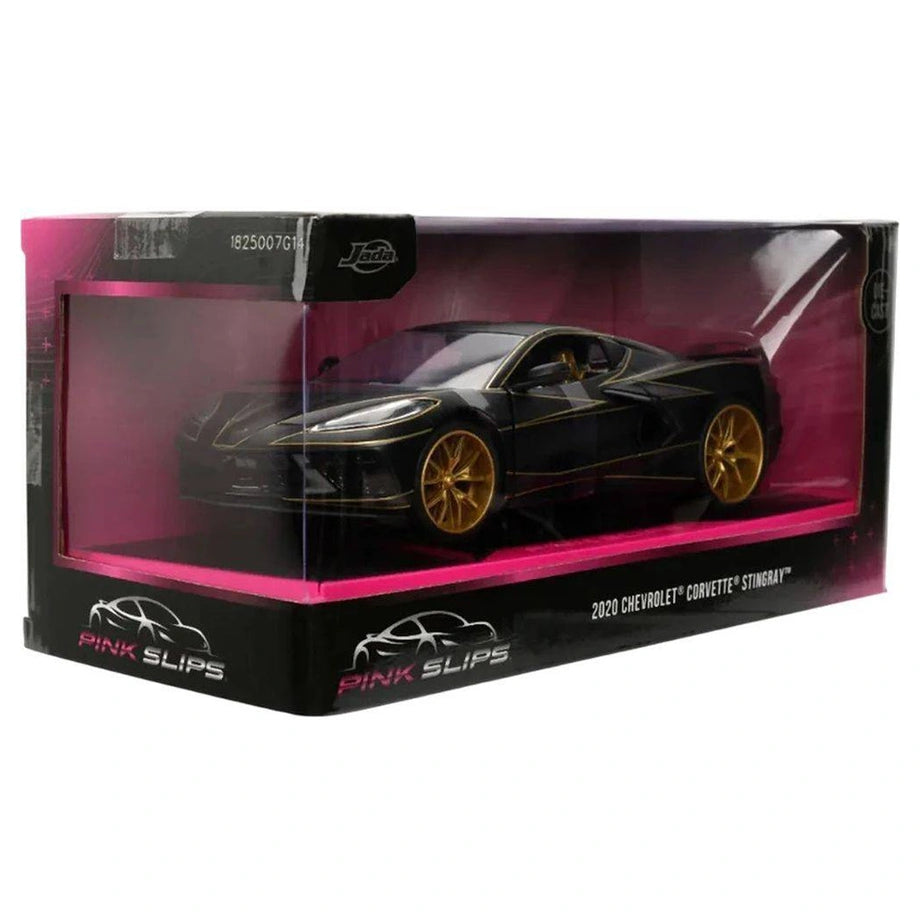 Jada Pink Slips 2020 Chevrolet Corvette Stingray Die-cast Car (1:24, Black/Gold)