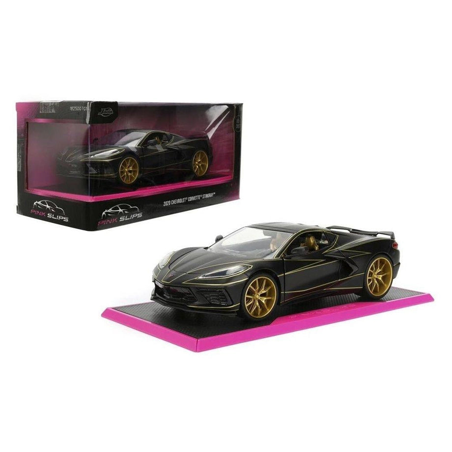 Jada Pink Slips 2020 Chevrolet Corvette Stingray Die-cast Car (1:24, Black/Gold)