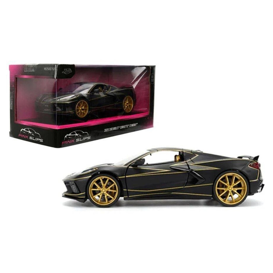 Jada Pink Slips 2020 Chevrolet Corvette Stingray Die-cast Car (1:24, Black/Gold)