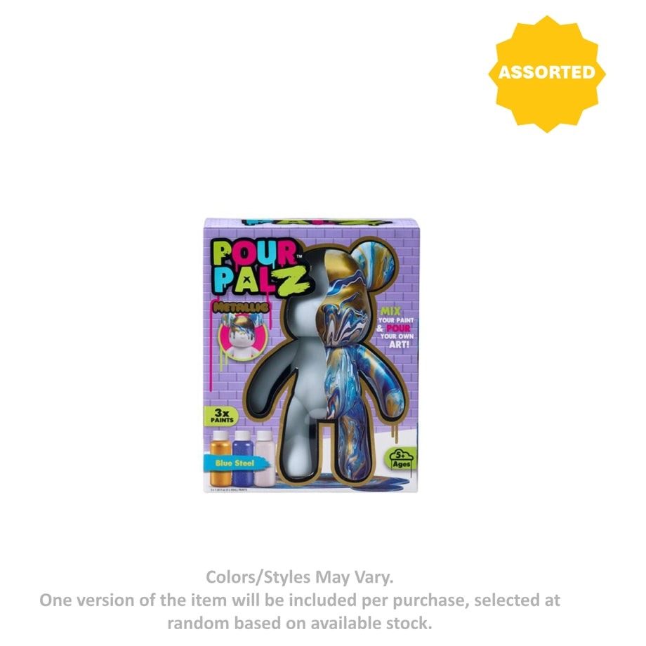Pour Palz Metallic Mix & Pour Paint Bear Wave 3 DIY Activity Kit (22 cm, Assorted)