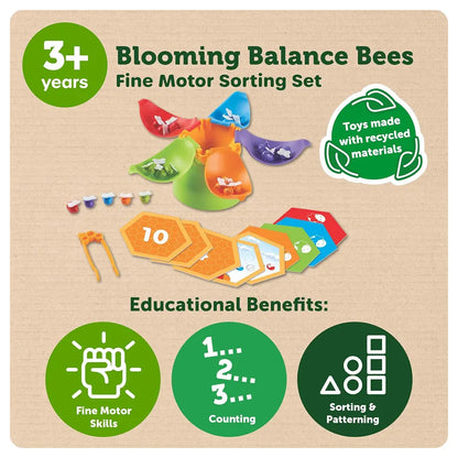 Learning Resources Blooming Balance Bees Fine Motor Sorting Set (38 Pieces)
