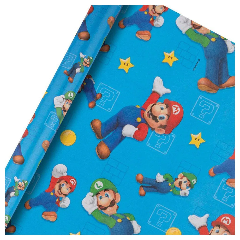 Hallmark Nintendo Super Mario Gift Roll Wrap (2 m)