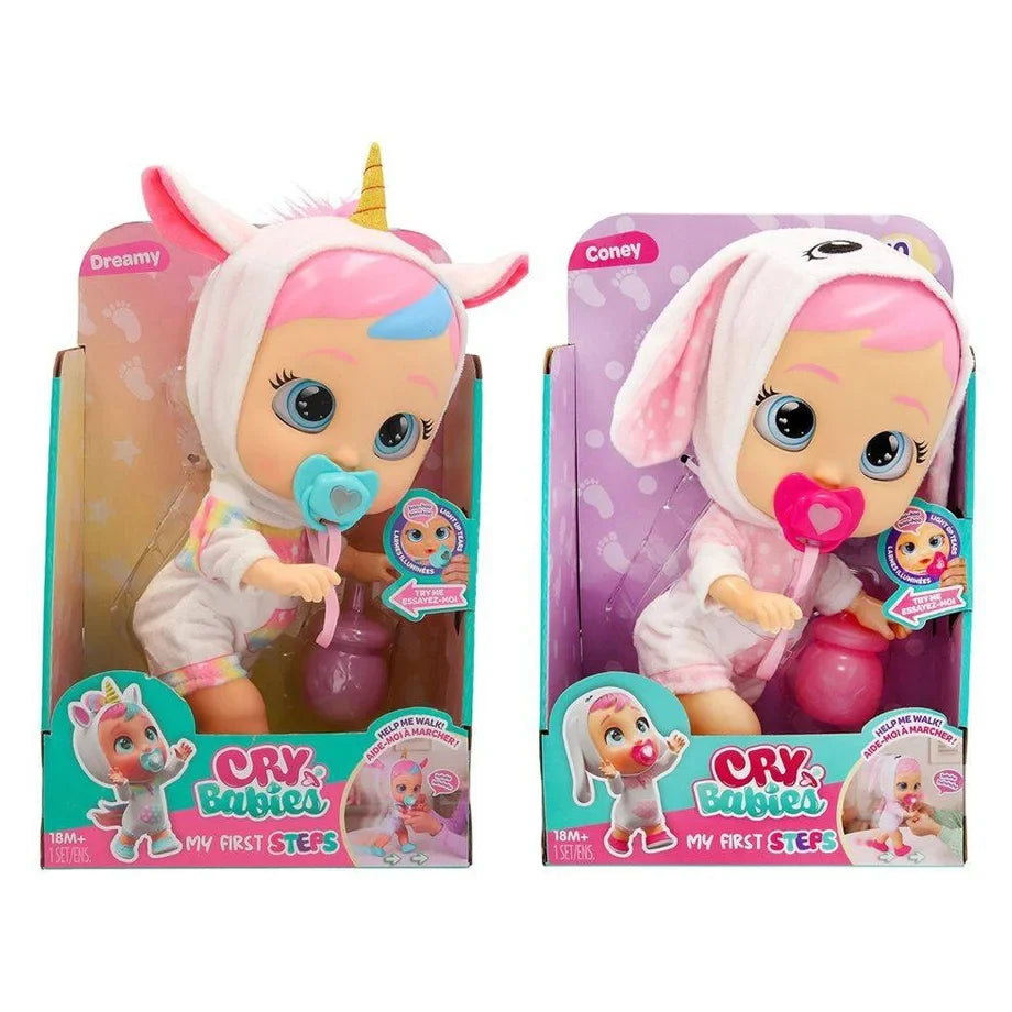 Cry Babies My First Steps Interactive Doll (31 cm, Assorted)
