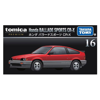Takara Tomy Tomica Premium 16 Honda Ballade Sports CR-X Die-cast Car (1:62, Red/Gray)