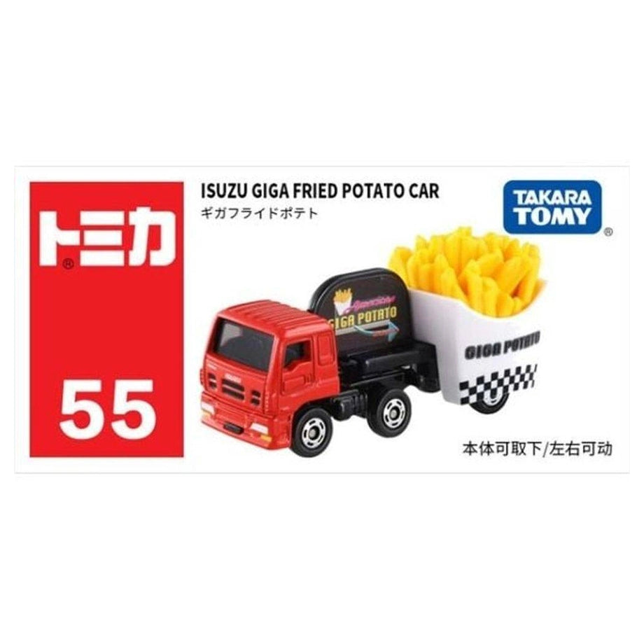 Takara Tomy Tomica 55 Isuzu Giga Fried Potato Die-cast Truck (1:64, Red/Yellow)