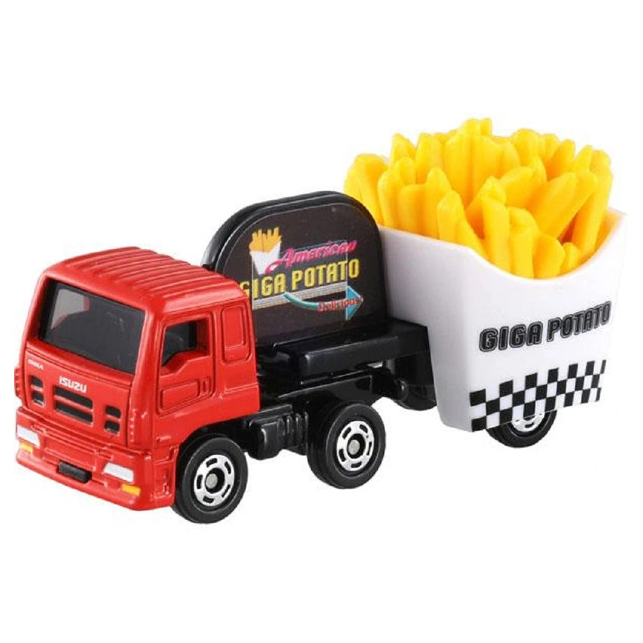 Takara Tomy Tomica 55 Isuzu Giga Fried Potato Die-cast Truck (1:64, Red/Yellow)