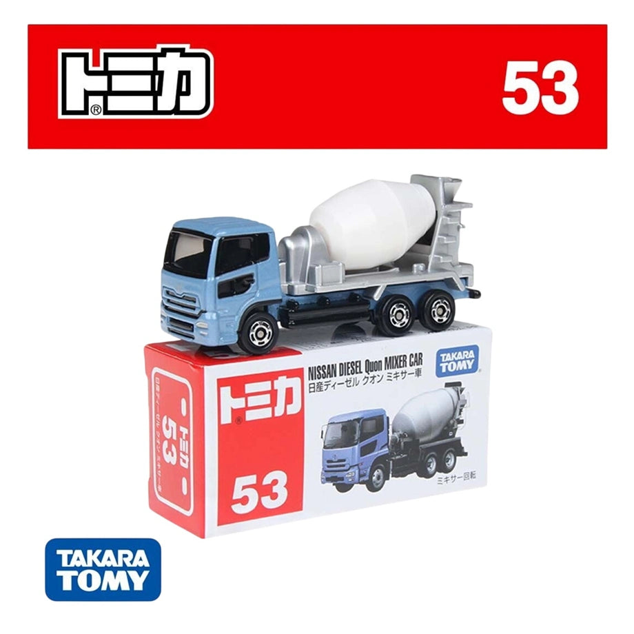 Takara Tomy Tomica 53 Nissan Diesel Quon Mixer Die-cast Truck (Light Blue/White)