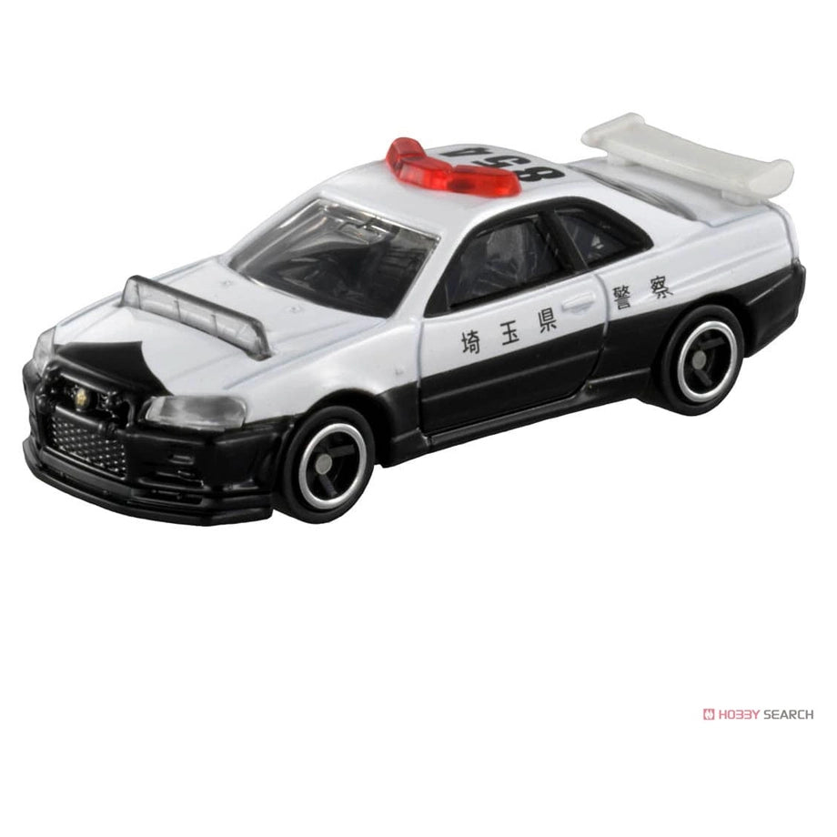 Takara Tomy Tomica 1 Nissan Skyline GT-R (BNR34) Police Die-cast Car (1:62, White/Black)