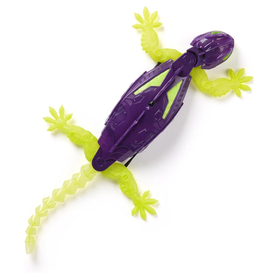 Hex Bots Wall Crawler Gecko Glow-in-the-Dark RC Toy (Purple/Green)