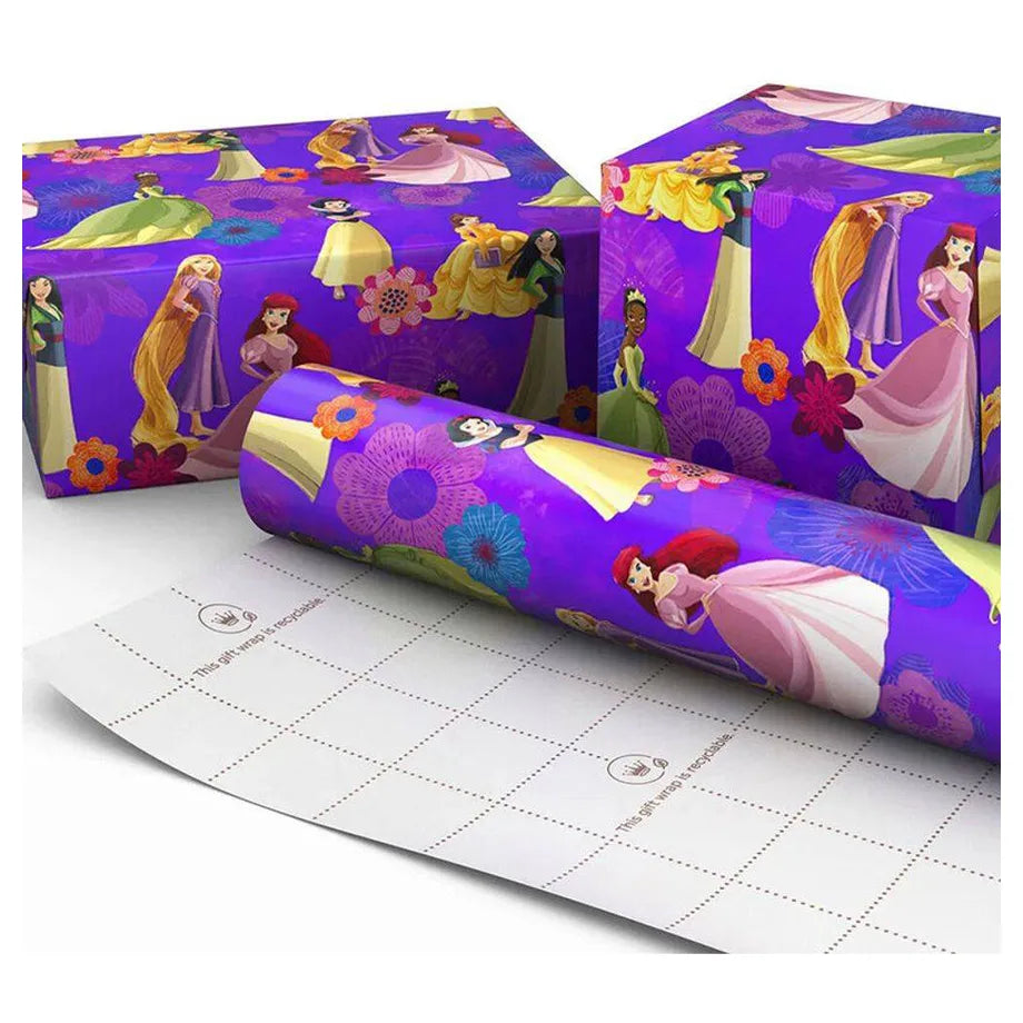 Hallmark Disney Princess Floral Gift Roll Wrap (2 m, Purple)