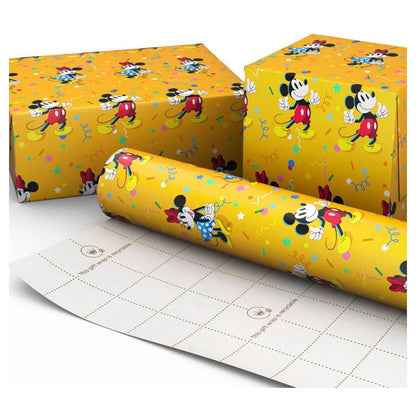 Hallmark Disney Mickey Mouse & Minnie Mouse Gift Roll Wrap (2 m, Yellow)