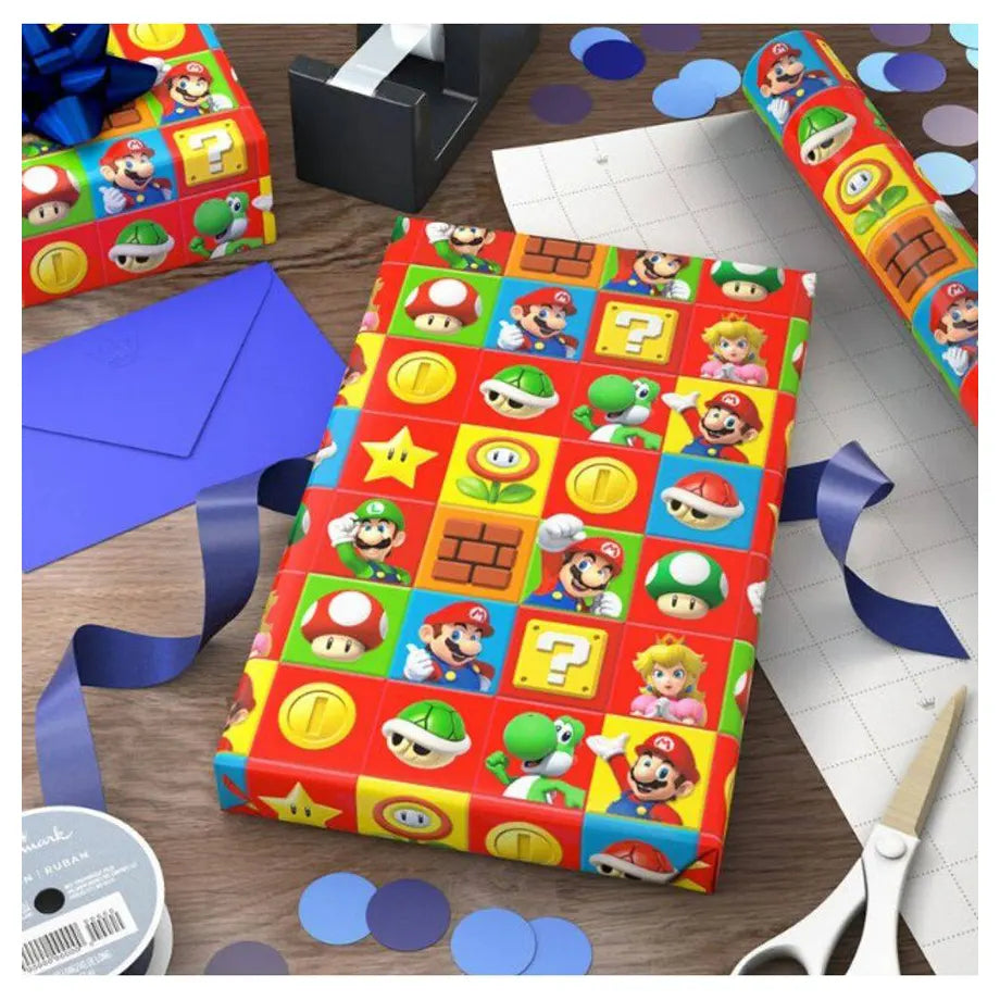 Hallmark Nintendo Super Mario Gift Roll Wrap