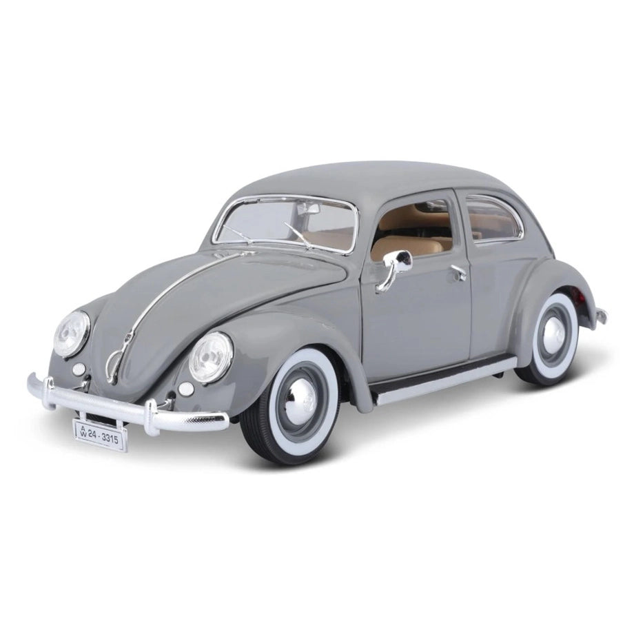 Bburago Volkswagen Beetle 1955 Die-Cast Car (1:18, Grey)
