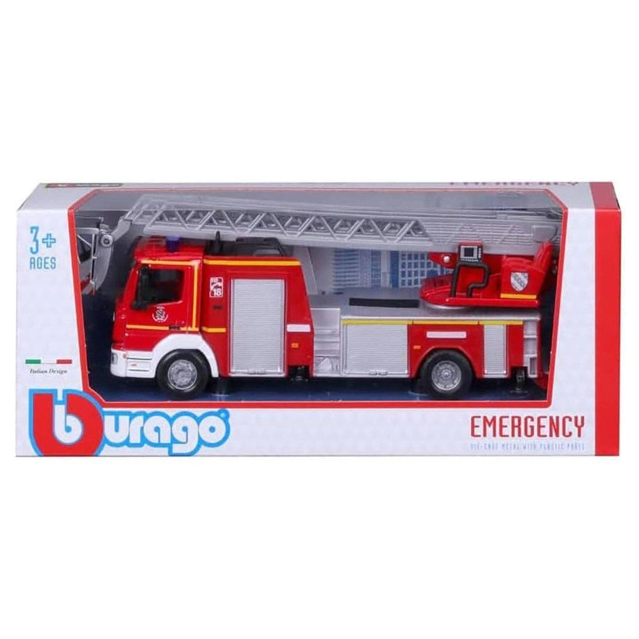 Bburago Mercedes-Benz Atego Fire Truck with Ladder (1:50, Red)