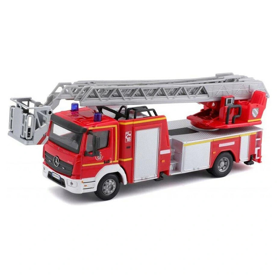 Bburago Mercedes-Benz Atego Fire Truck with Ladder (1:50, Red)