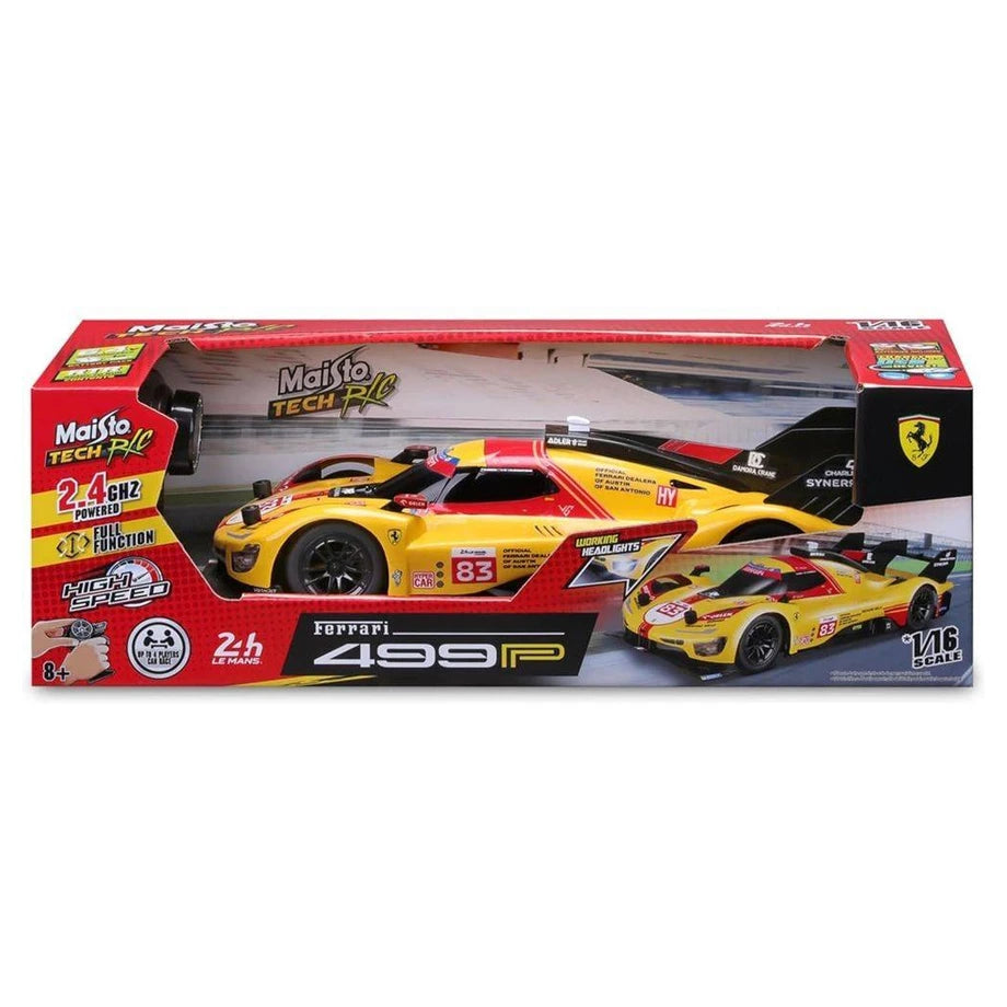 Maisto Tech Ferrari 499P RC Car (Yellow/Red)