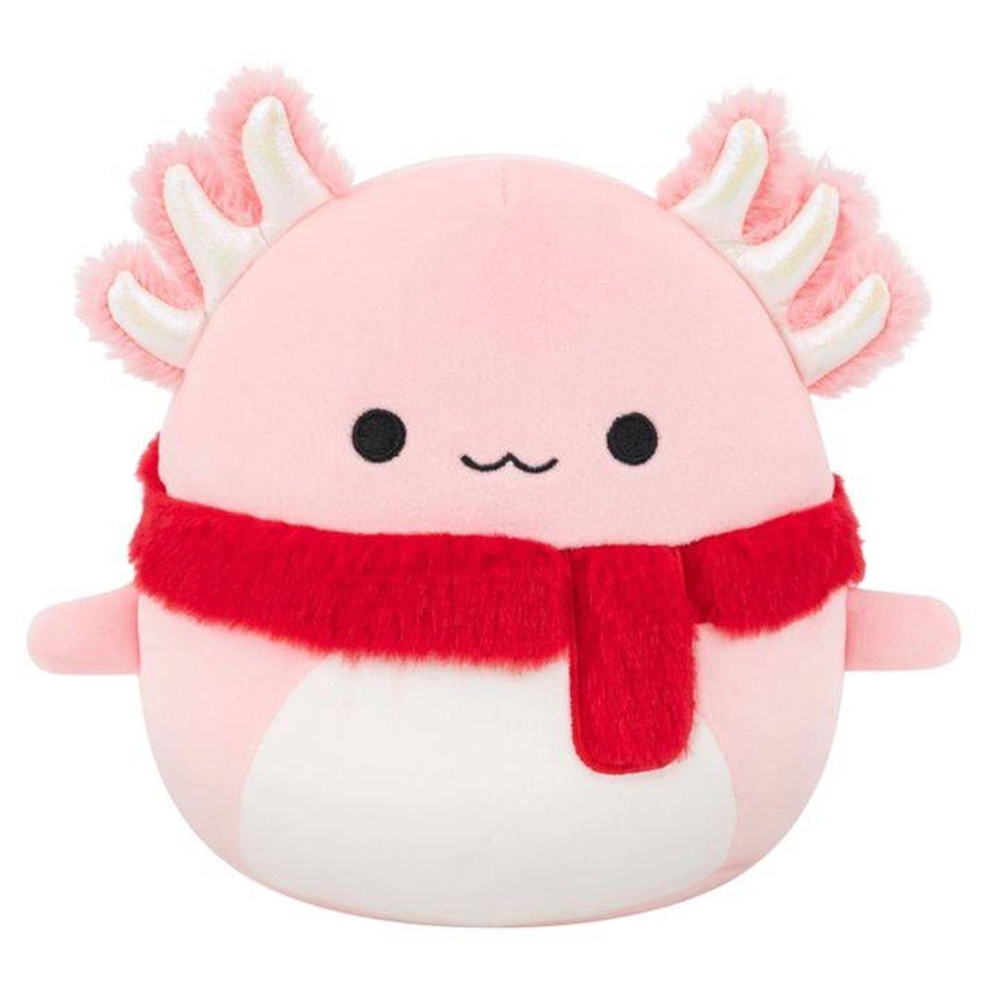Squishmallows Axolotl Scarf Plush (Pink/Red)