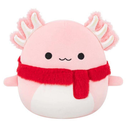 Squishmallows Axolotl Scarf Plush (Pink/Red)