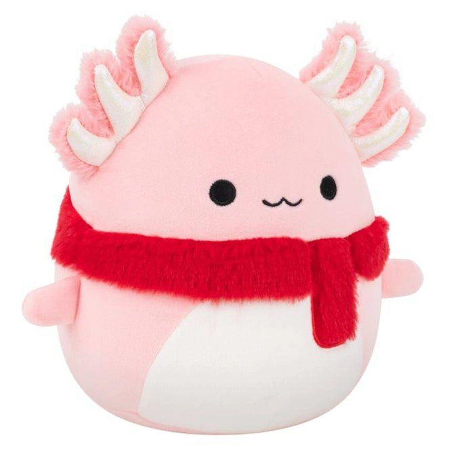 Squishmallows Axolotl Scarf Plush (Pink/Red)