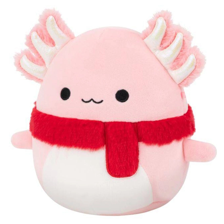 Squishmallows Axolotl Scarf Plush (Pink/Red)