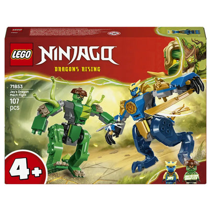LEGO NINJAGO Jay’s Dragon Mech Fight 71853 Building Toy Set (107 Pieces)