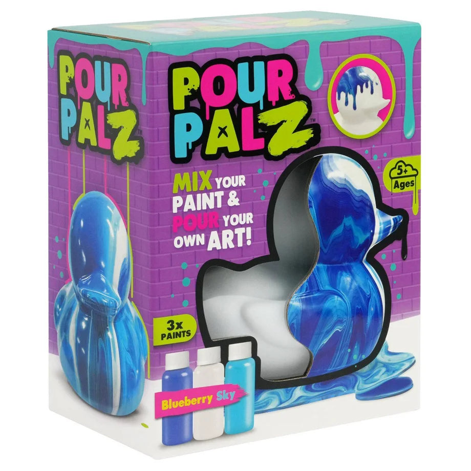 Pour Palz Mix & Pour Paint Large Blueberry Sky DIY Activity Kit