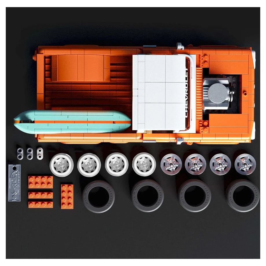 Mattel Brick Shop Hot Wheels ’62 Chevy Pickup Kit (Orange)