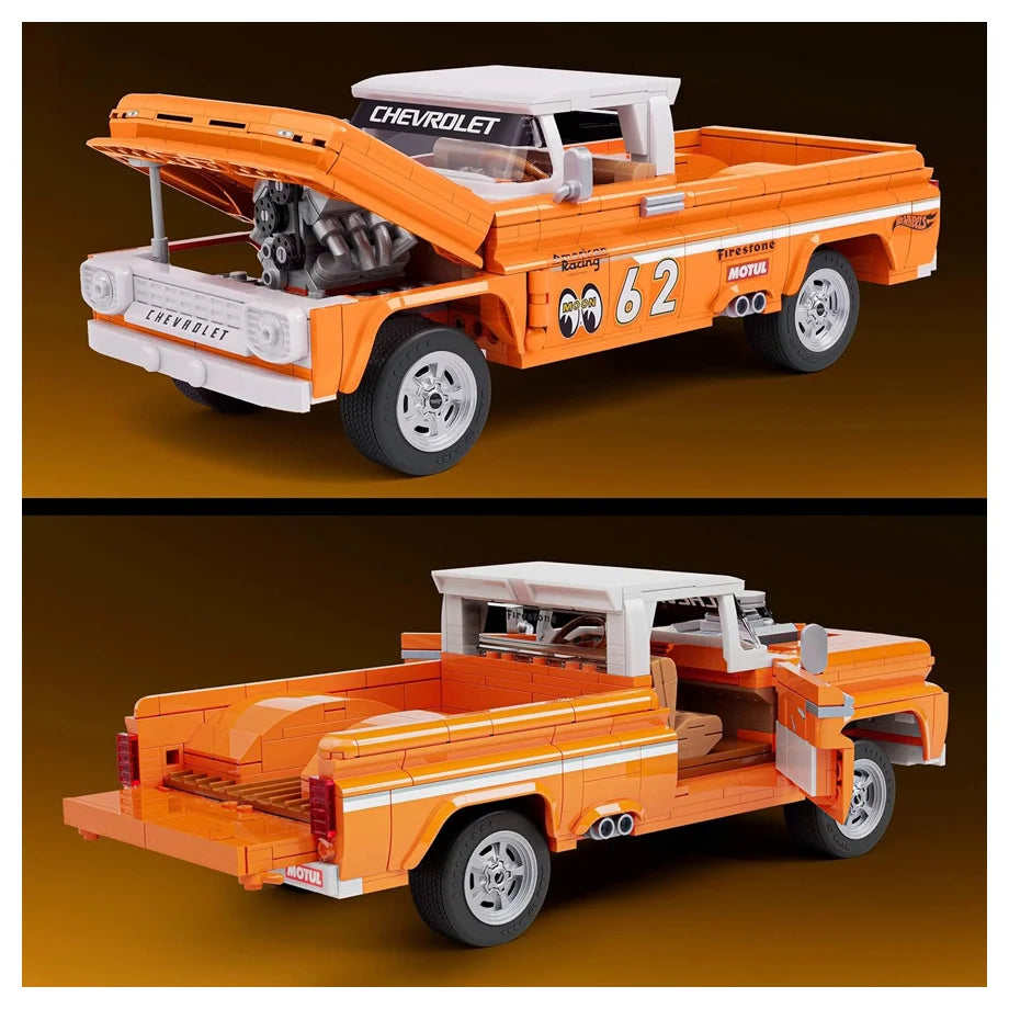 Mattel Brick Shop Hot Wheels ’62 Chevy Pickup Kit (Orange)