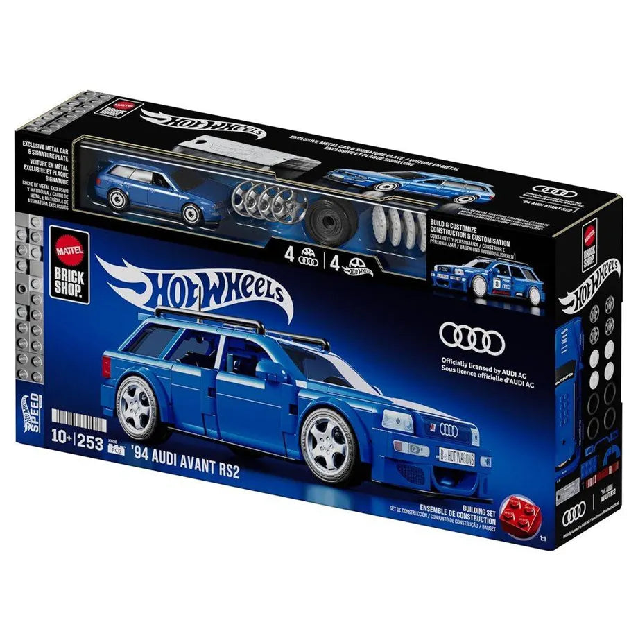 Mattel Brick Shop Hot Wheels Audi Avant RS2 Kit (Blue)
