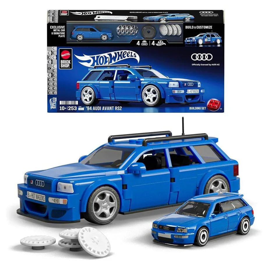 Mattel Brick Shop Hot Wheels Audi Avant RS2 Kit (Blue)