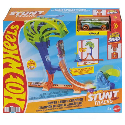 Hot Wheels Stunt Tracks Power Launch Champion Track Set