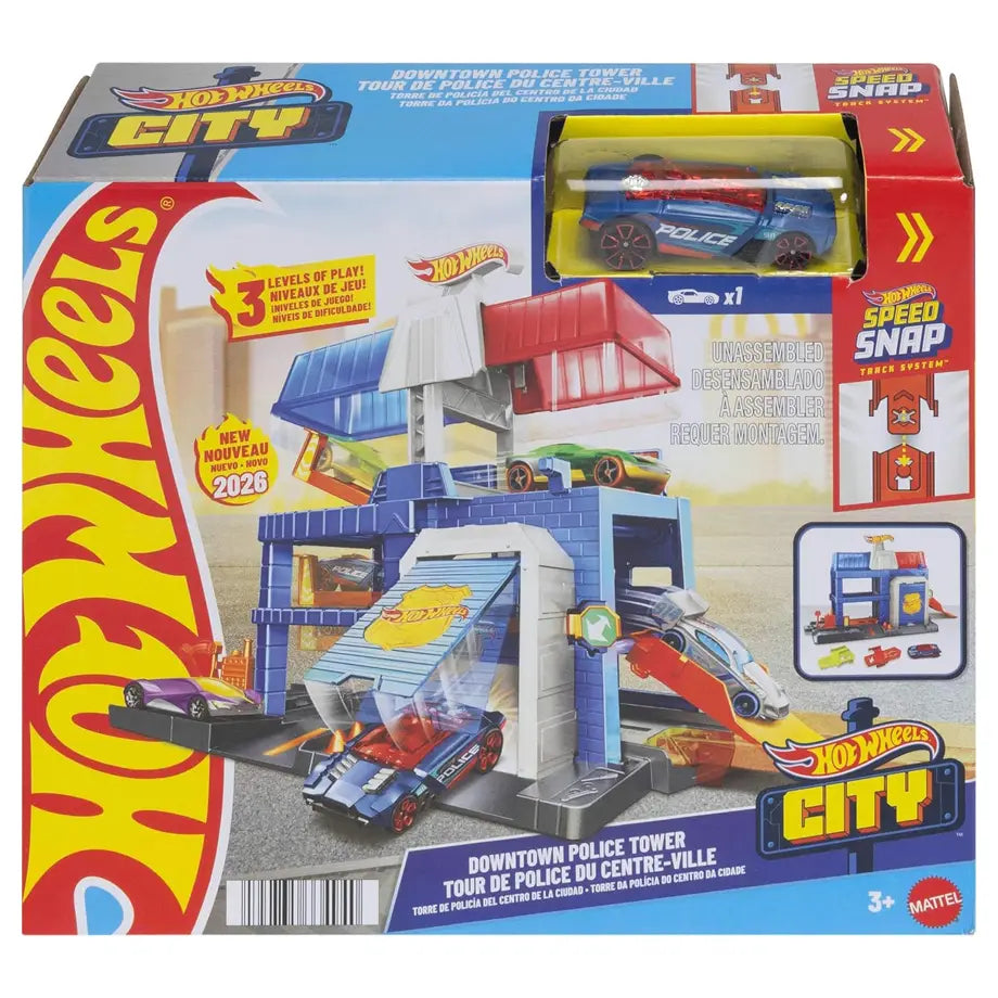 Hot Wheels City Downtown Police Tower Track Playset