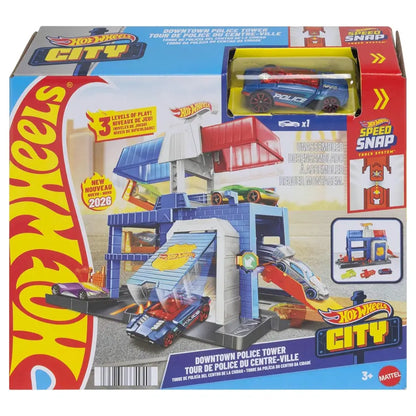 Hot Wheels City Downtown Police Tower Track Playset
