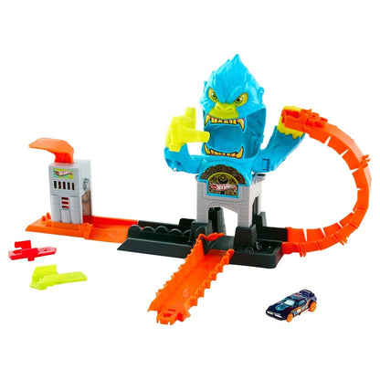 Hot Wheels City Gorilla Slam Attack Track Playset