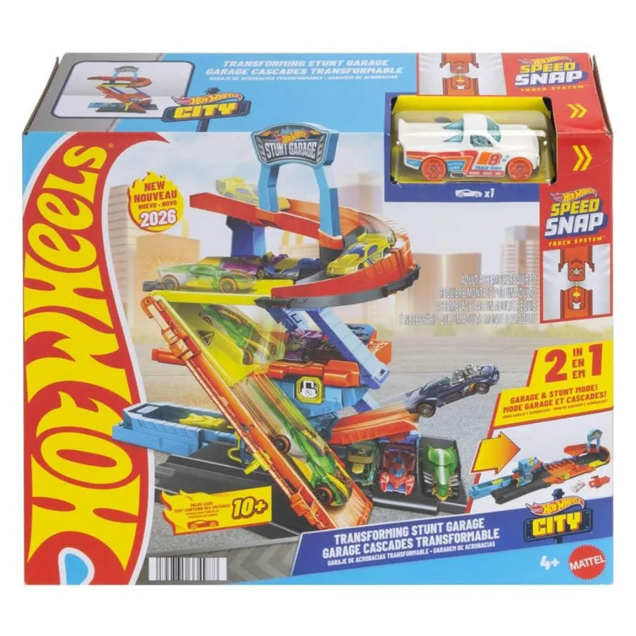 Hot Wheels City Transforming Stunt Garage Track Playset