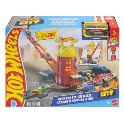 Hot Wheels City Super Fire Station Rescue Playset