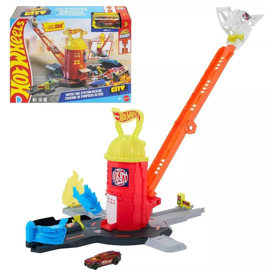 Hot Wheels City Super Fire Station Rescue Playset