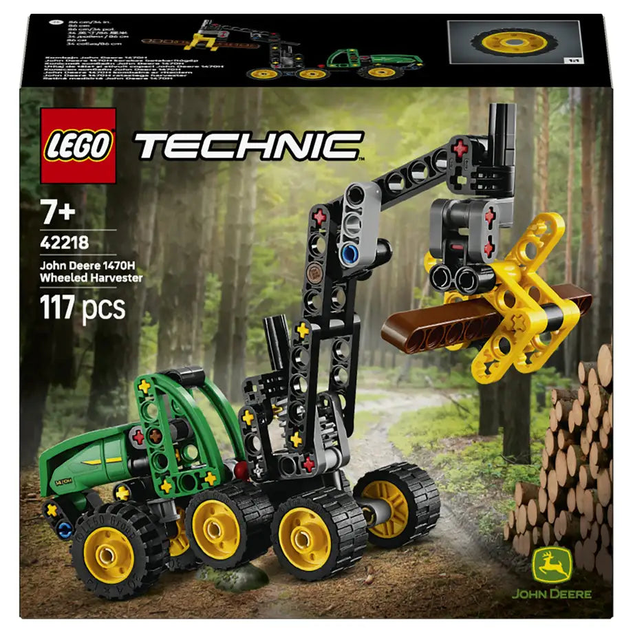 LEGO Technic John Deere 1470H Wheeled Harvester 42218 Building Toy Set (117 Pieces)
