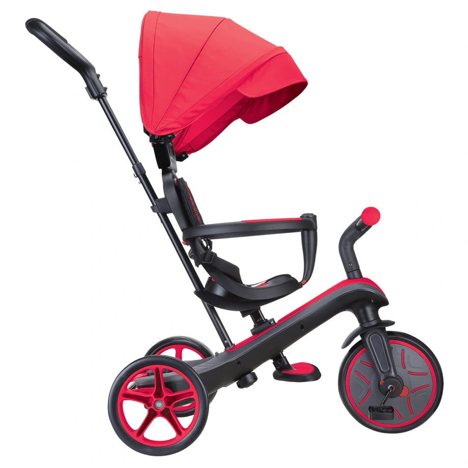 Globber Explorer Foldable 4-in-1 Convertible Trike (Red/Black)