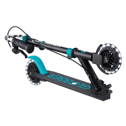 Globber Flow Element Lights Foldable 2-Wheel Kick Scooter (Black/Mint Green)
