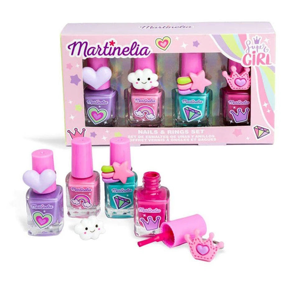 Martinelia Super Girl Nail & Rings Set (8 Pieces)