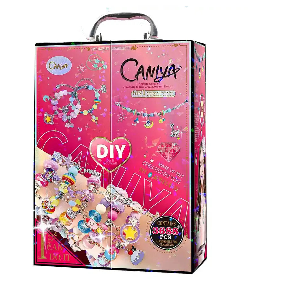 Caniya DIY Beads Jewelry Kit with Box (3688 pcs)