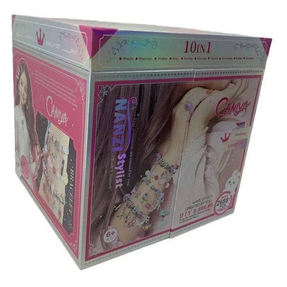 Caniya Nanzi Stylist 10-In-1 DIY Beads Jewelry Making Kit with Jewelry Box (2,688 Pieces)