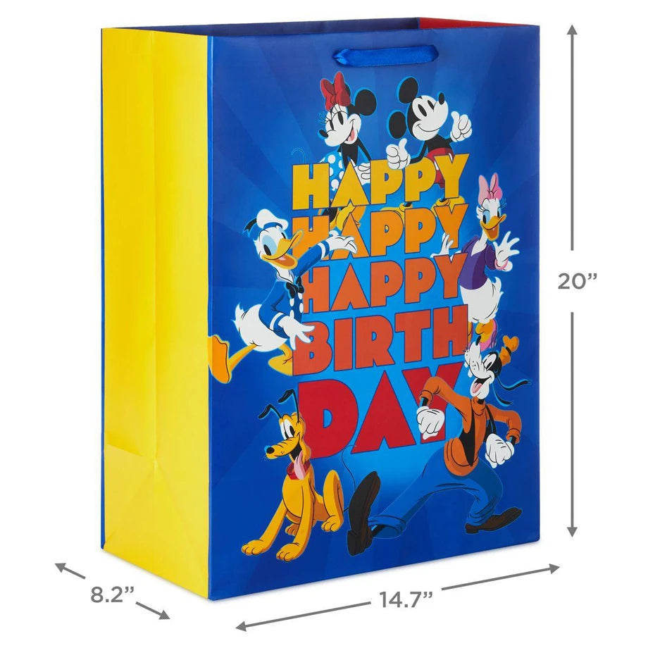 Hallmark Disney Mickey & Friends Happy Birthday Jumbo Gift Bag (37.34 x 20.83 x 50.8 cm)