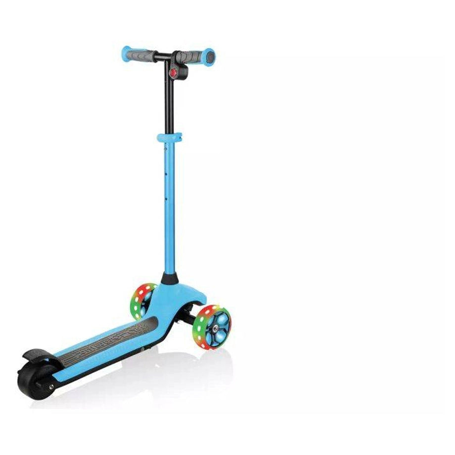 Globber E-Motion 4 Plus Electric 3-Wheel Foldable Kick Scooter (Sky Blue)