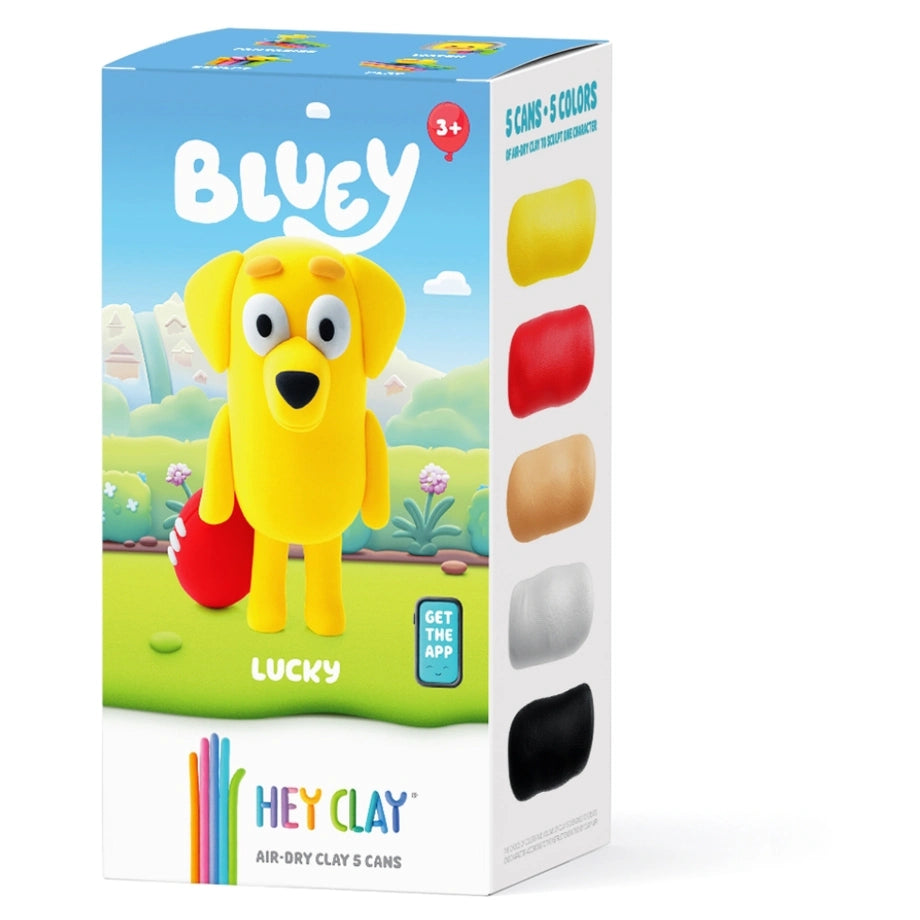 Hey Clay Bluey Lucky Air-Dry Clay Set (5 Cans)