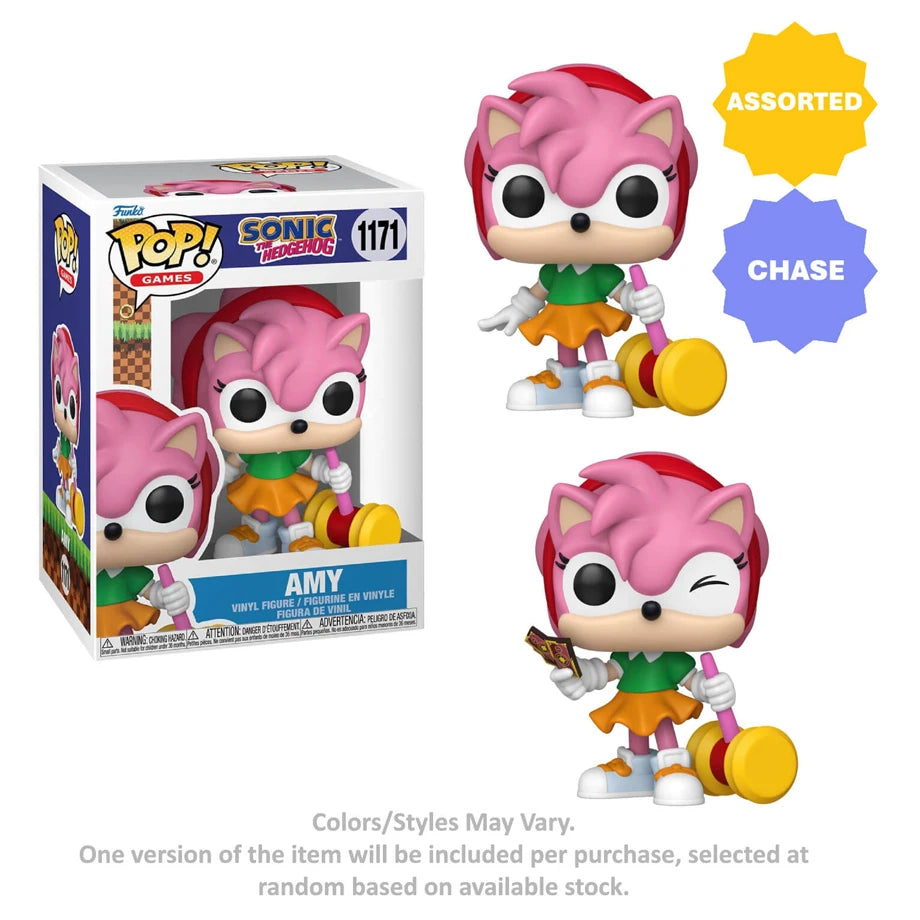 Funko POP! Sonic Amy Rose with Piko Hammer Figure (10.2 cm)