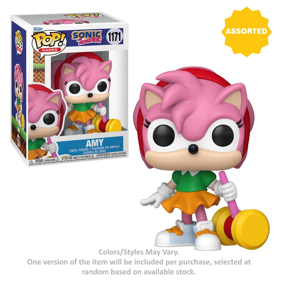 Funko POP! Sonic Amy Rose with Piko Hammer Figure (10.2 cm)