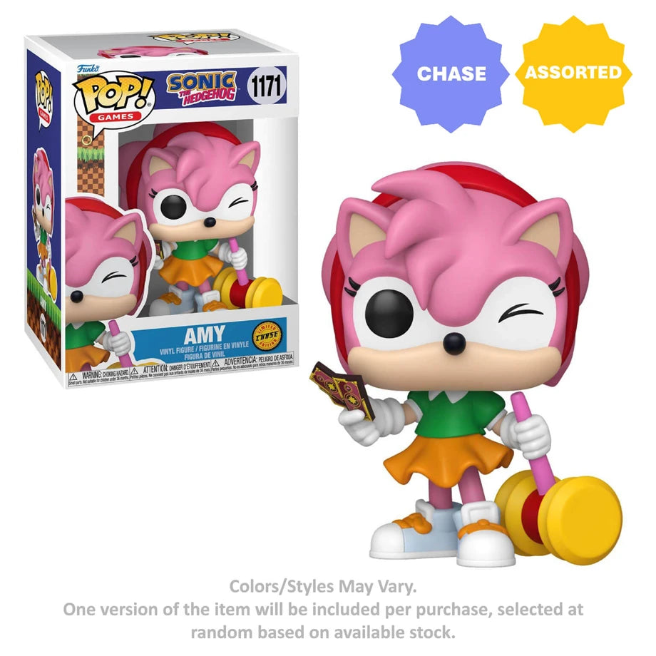 Funko POP! Sonic Amy Rose with Piko Hammer Figure (10.2 cm)